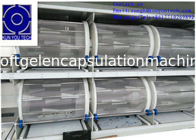 Lit fluide ligne machine d'encapsulation de softgel de 2 couches de séchage de capsule de Dryer de culbuteur